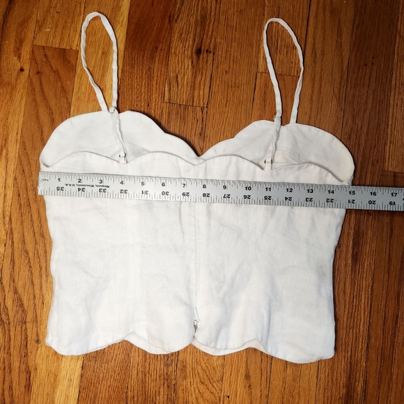 Reformation Doppio 100% Linen Tank Top in WHITE - Picture 2 of 9